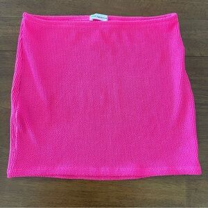 Good American Always Fits Mini Skirt Bright PINK Size 3/4 L/XL